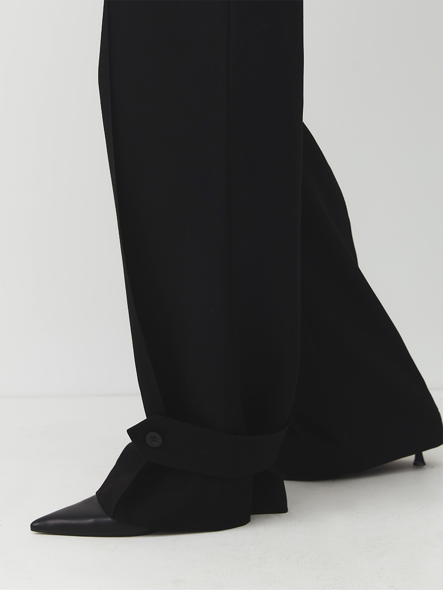 Штани палаццо чорного кольору від костюма 4