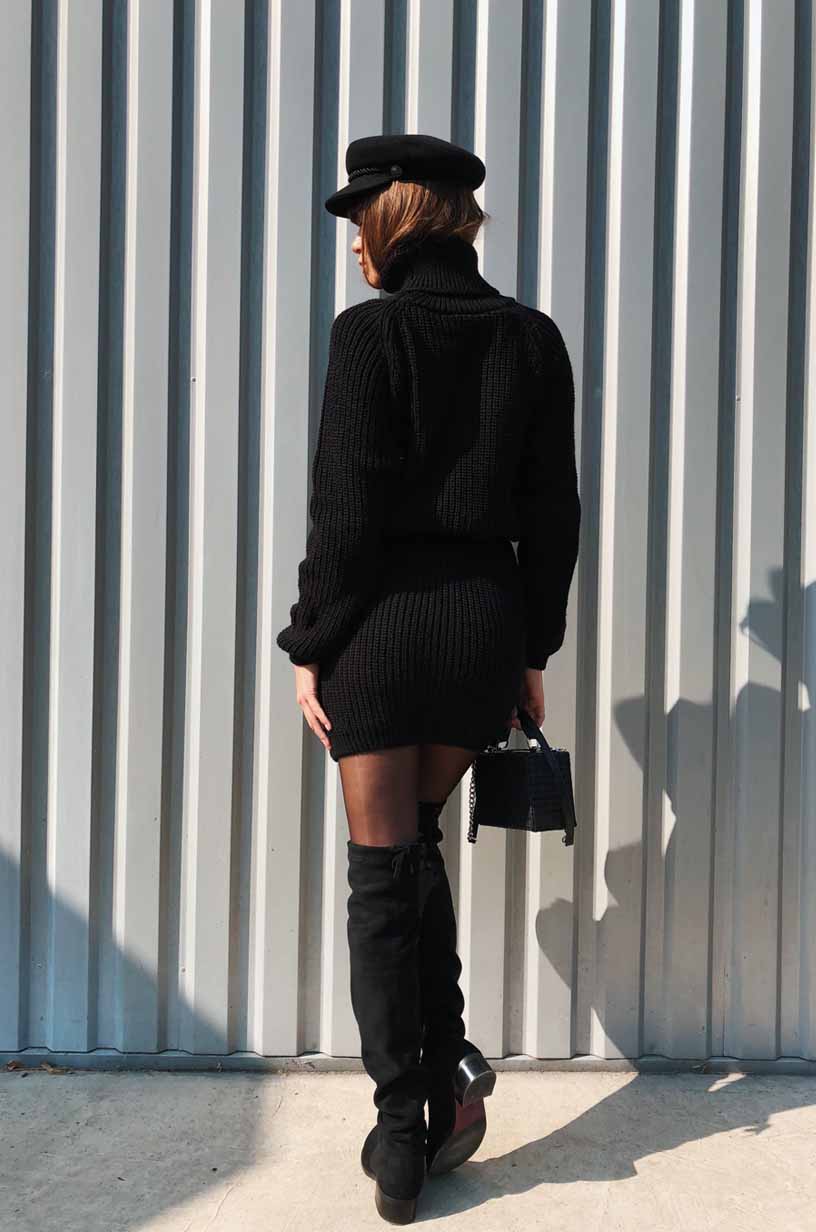 Платье-свитер чёрного цвета 3